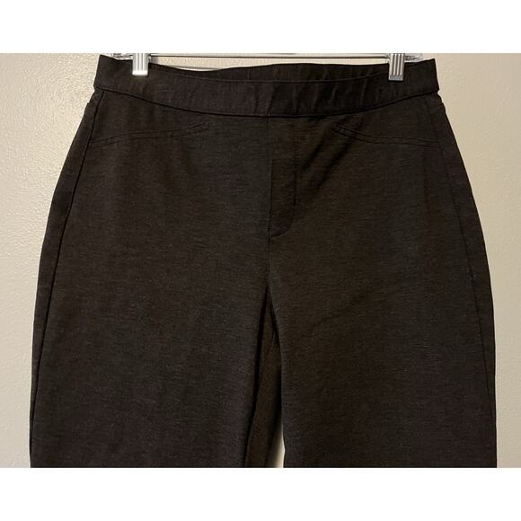 J. Jill Ponte Slim Leg Pant Women’s Medium Gray Mid-Rise Pull-On Stretch Knit - Picture 2 of 10